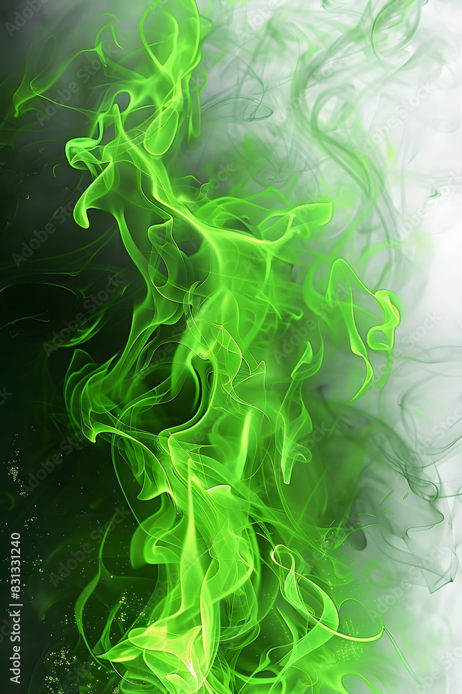 Green flame smoke effect background for graphic design. Green flame smoke effect background for graphic design.