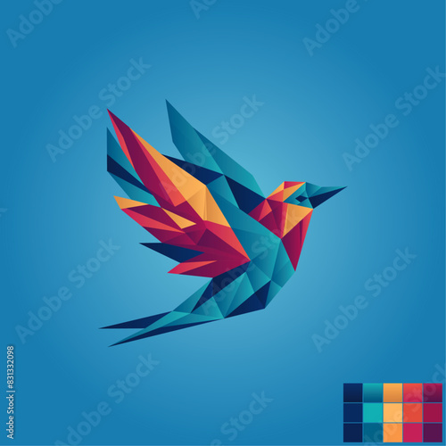 Bird Low Poly Logo Design