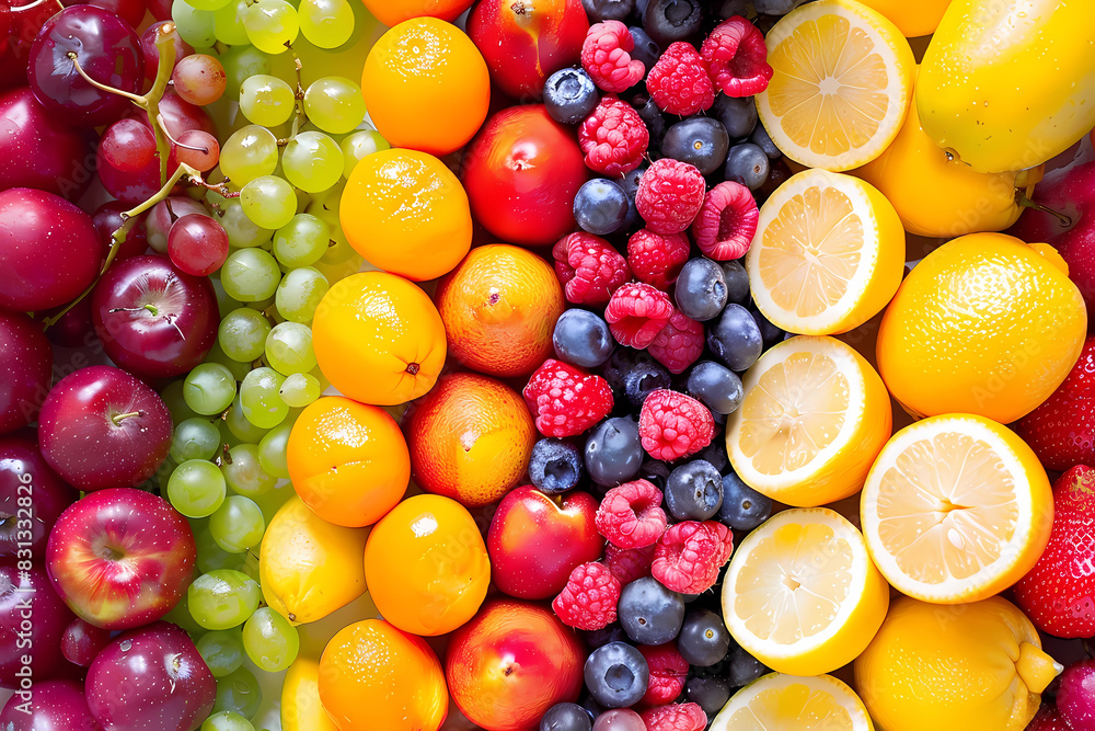Colorful berries and fruits Colorful berries and fruits