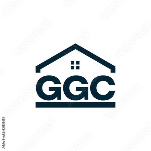 GGC logo. G G C design. White GGC letter. GGC, G G C letter logo design. G G C letter logo design in FIVE, FOUR, THREE, style. letter logo set in one artboard. G G C letter logo vector design. photo