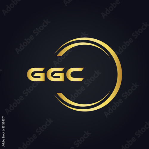 G G C, G G C design, G G C letter, G G C logo, GGC, GGC letter, GGC logo, GGC monogram, golden latter logo, GGC gold logo, icon, identity, industry, initial, letter, line, linked, logo, logos, logotyp