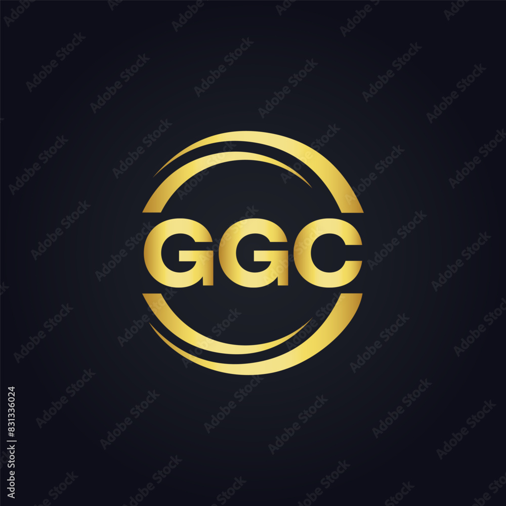 GGC logo. G G C design. White GGC letter. GGC, G G C letter logo design. G G C letter logo design in FIVE, FOUR, THREE, style. letter logo set in one artboard. G G C letter logo vector design.