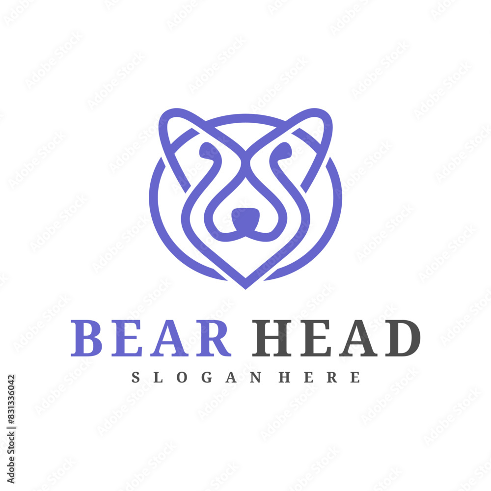 Bear logo vector template, Creative Bear head logo design concepts Bear logo vector template, Creative Bear head logo design concepts
