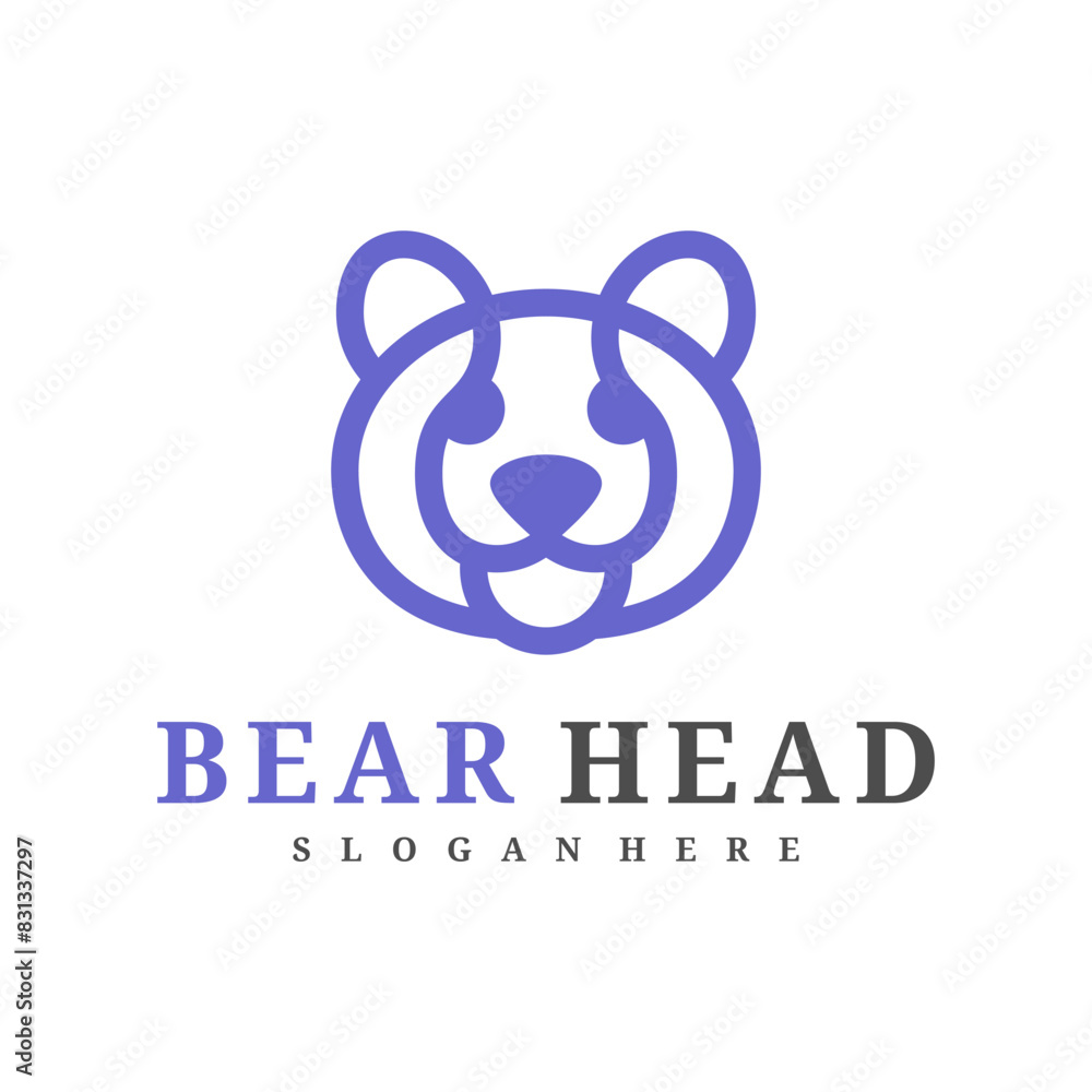 Bear logo vector template, Creative Bear head logo design concepts Bear logo vector template, Creative Bear head logo design concepts
