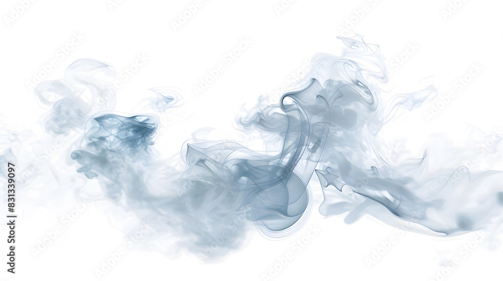 Fototapeta premium - High-resolution smoke overlay for digital design projects, Abstract smoke effect PNG with transparent background