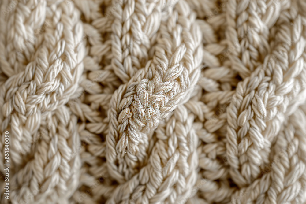 Detailed close up of crocheted blanket