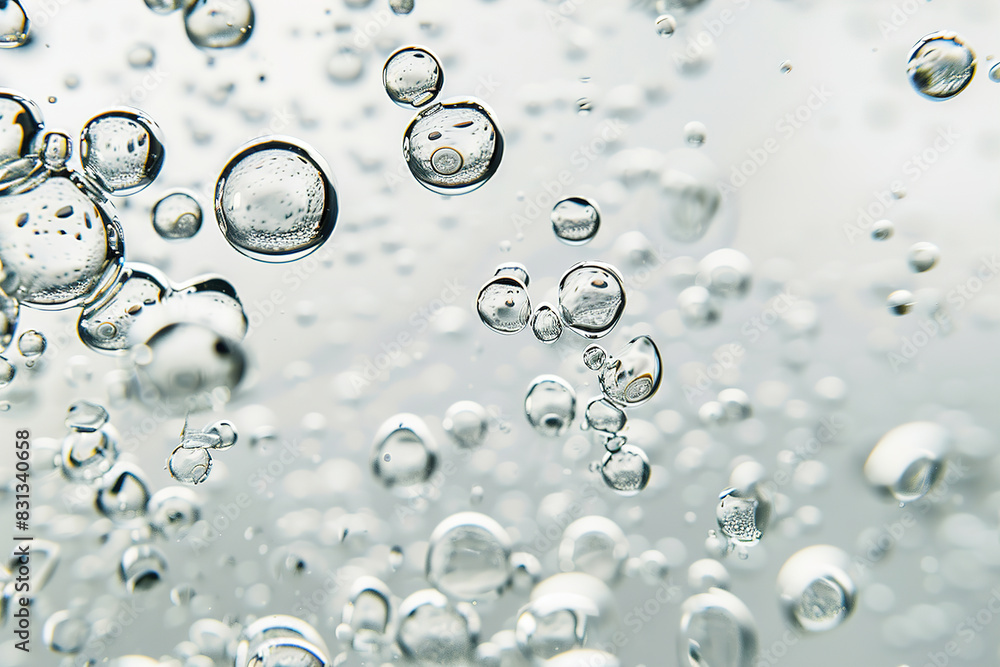Close up of water bubbles on surface Close up of water bubbles on surface