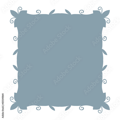Elegant and realistic frame and hand drawn leaves, design template in line style. Vector background for wedding invitations, greeting cards, social media stories, labels, corporate identities