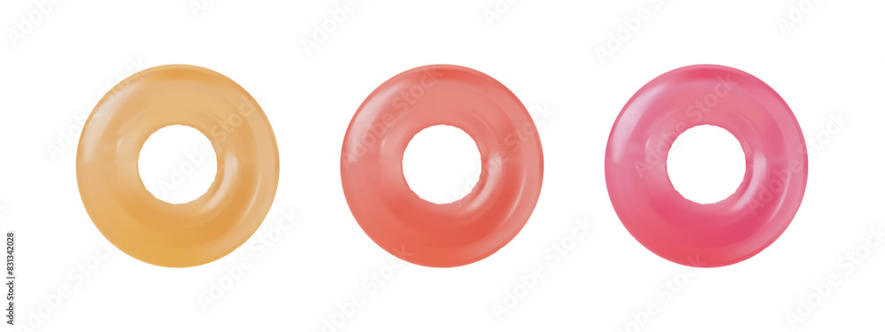 Yellow and red swim rings on isolated background. Yellow and red swim rings on isolated background.