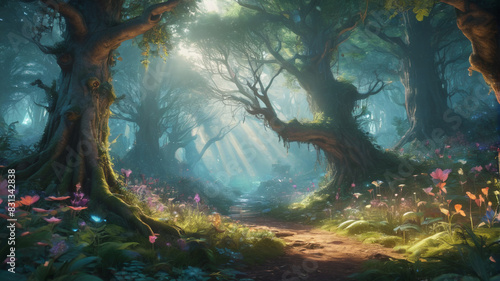 Deep within the enchanted forest  a hidden glade shimmers with the ethereal light of faerie magic  where woodland creatures gather to witness the coronation of the forest queen  Generative AI