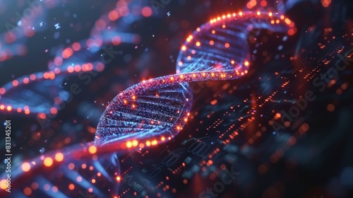 A DNA strand is shown in a computer generated image © ศิริธัญญา ตันสกุล
