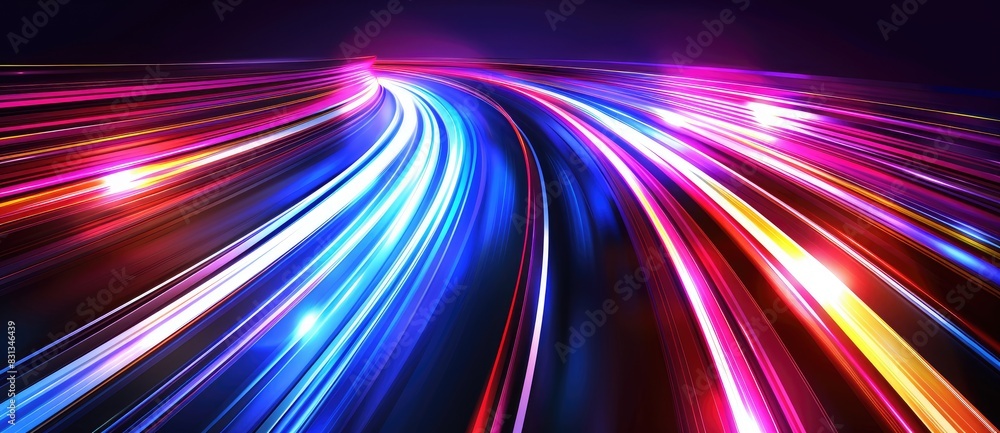 Abstract Neon Speed Lines