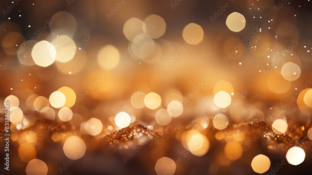Abstract golden bokeh lights background with soft focus. Abstract golden bokeh lights background with soft focus.