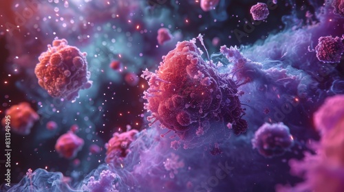 Wallpaper Mural A cluster of pink and purple objects in the sky Torontodigital.ca