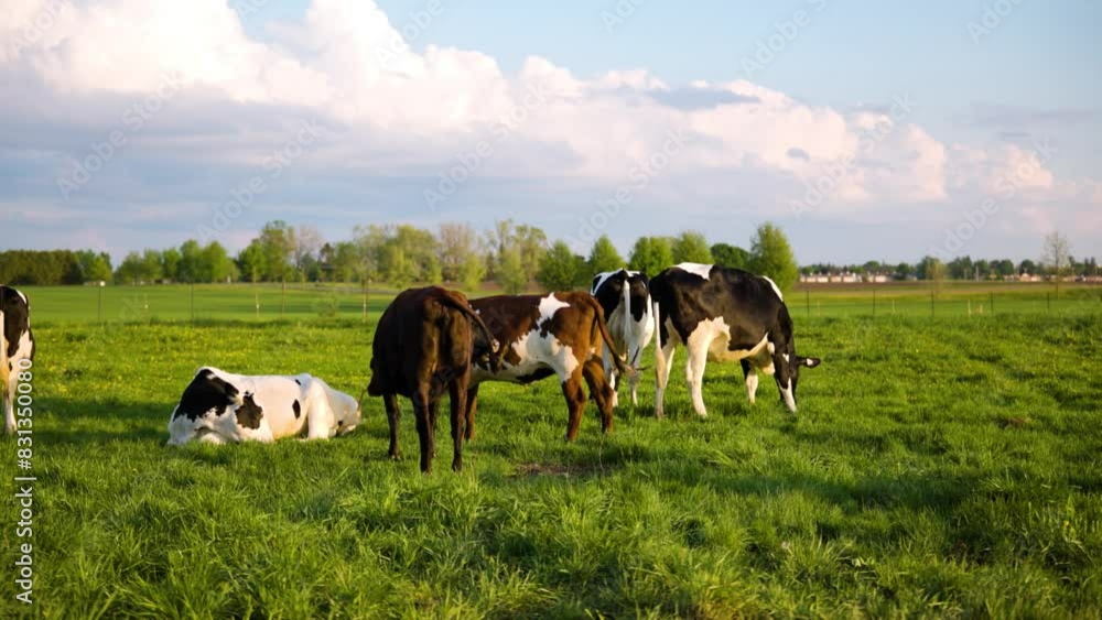 Dairy cows grazing in the field at the experimental farm in Ottawa Canada Dairy cows grazing in the field at the experimental farm in Ottawa Canada