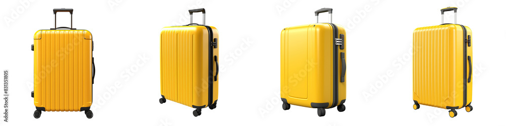 Collection of big travel suitcases isolated on white background Collection of big travel suitcases isolated on white background