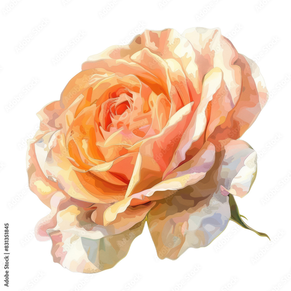 Bouquet of yellow roses isolated on white background, close-up view showcasing their beauty and delicate petals Bouquet of yellow roses isolated on white background, close-up view showcasing their beauty and delicate petals