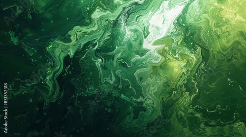 mesmerizing emerald green water with an otherworldly abstract quality ai generated digital art