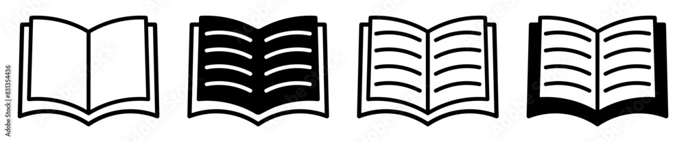 Book icon set , Education icon,Opened book symbol. Book icon set , Education icon,Opened book symbol.