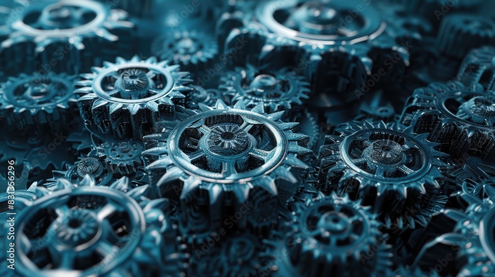 A series of gears turning in synchrony, representing the unity of the mind. A series of gears turning in synchrony, representing the unity of the mind.