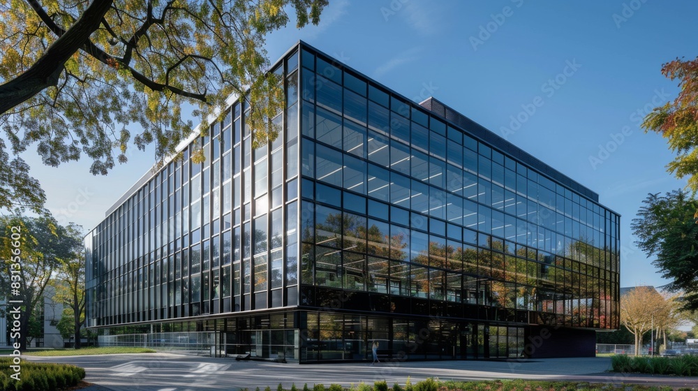 Office building background illustration generated by ai Office building background illustration generated by ai