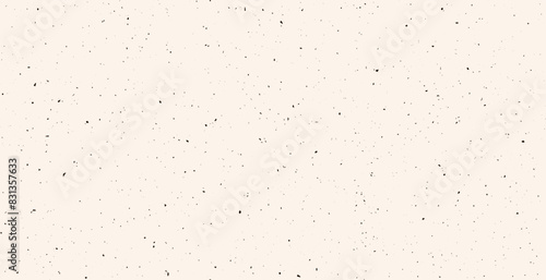 Seamless light beige grunge with grain noise rustic background. Vintage ecru natural paper with flecks, particles, dots, speckles, specks. Minimalist simple organic wallpaper vector illustration