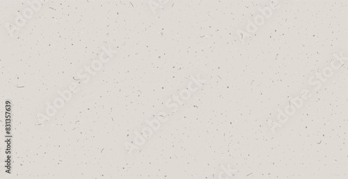 Seamless light grey grunge with grain noise rustic background. Vintage recycled craft natural paper with flecks, particles, dots, speckles, specks. Minimalist simple organic wallpaper.