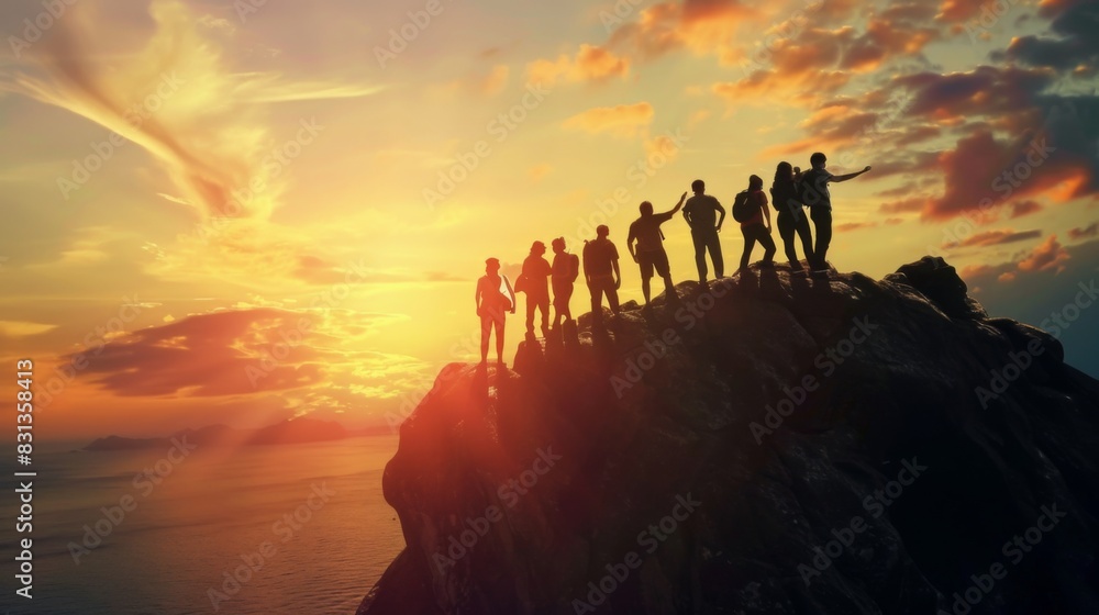 Obraz premium Teamwork concept illustration generated by ai