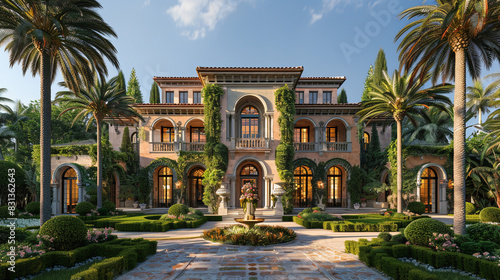 Spectacular entranceways flanked by meticulously manicured gardens  defining luxury exteriors.