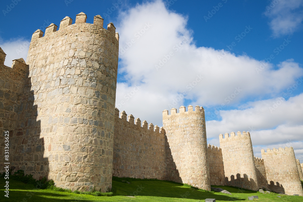 Surrounding wall in Avila city, Spain.