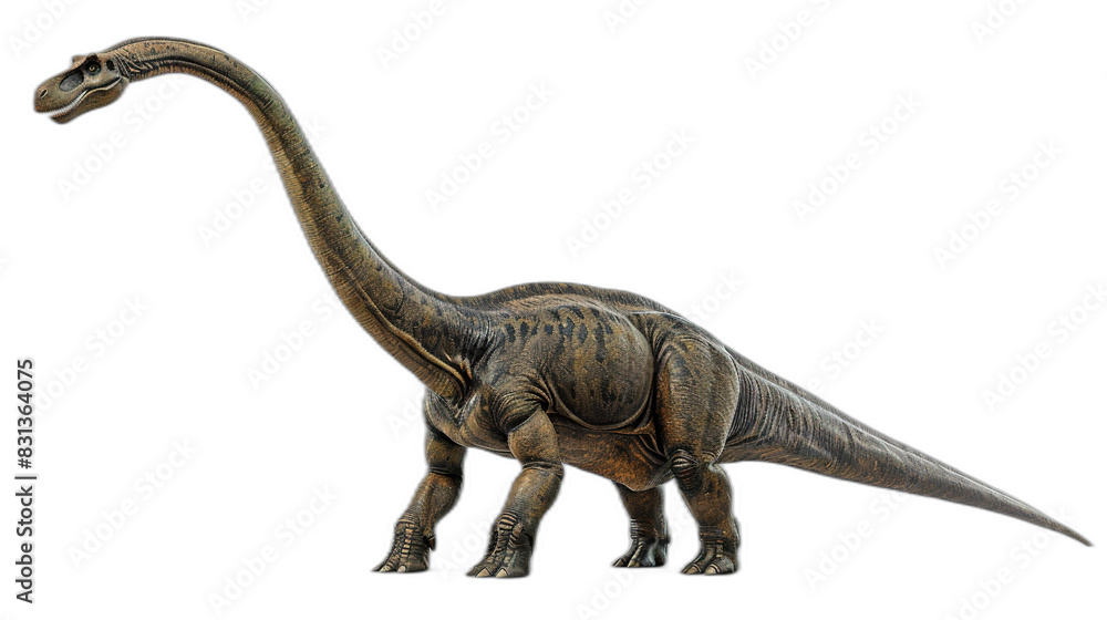 Fototapeta premium Majestic Brachiosaurus Dinosaur Isolated on White Background