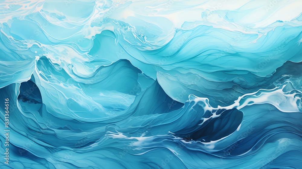 Abstract underwater view with blue water and light refracting through the surface. Abstract underwater view with blue water and light refracting through the surface.