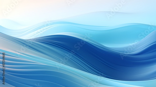 Abstract blue and white wavy background.