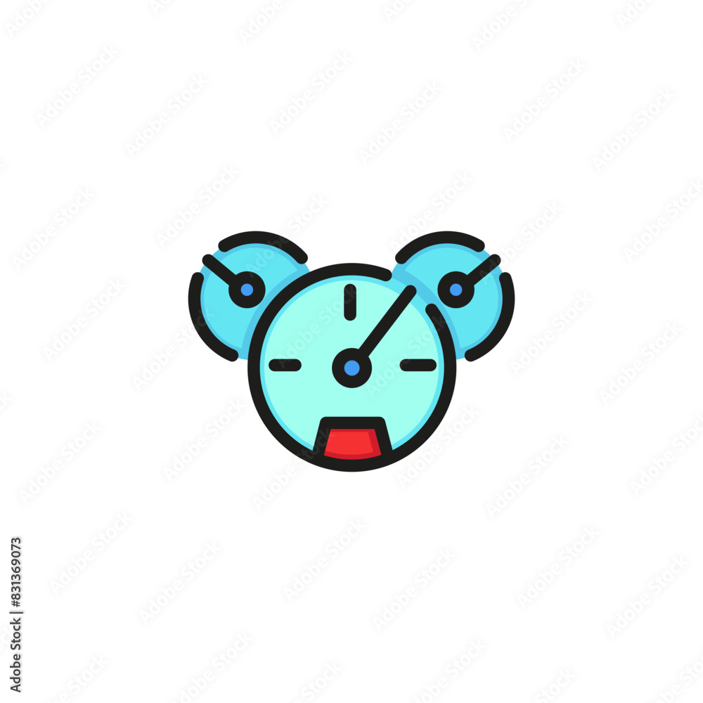Icon of car dashboard. Odometer, speedometer, panel. Vehicle interior concept. Can be used for topics like automobile industry, travel, car race Icon of car dashboard. Odometer, speedometer, panel. Vehicle interior concept. Can be used for topics like automobile industry, travel, car race