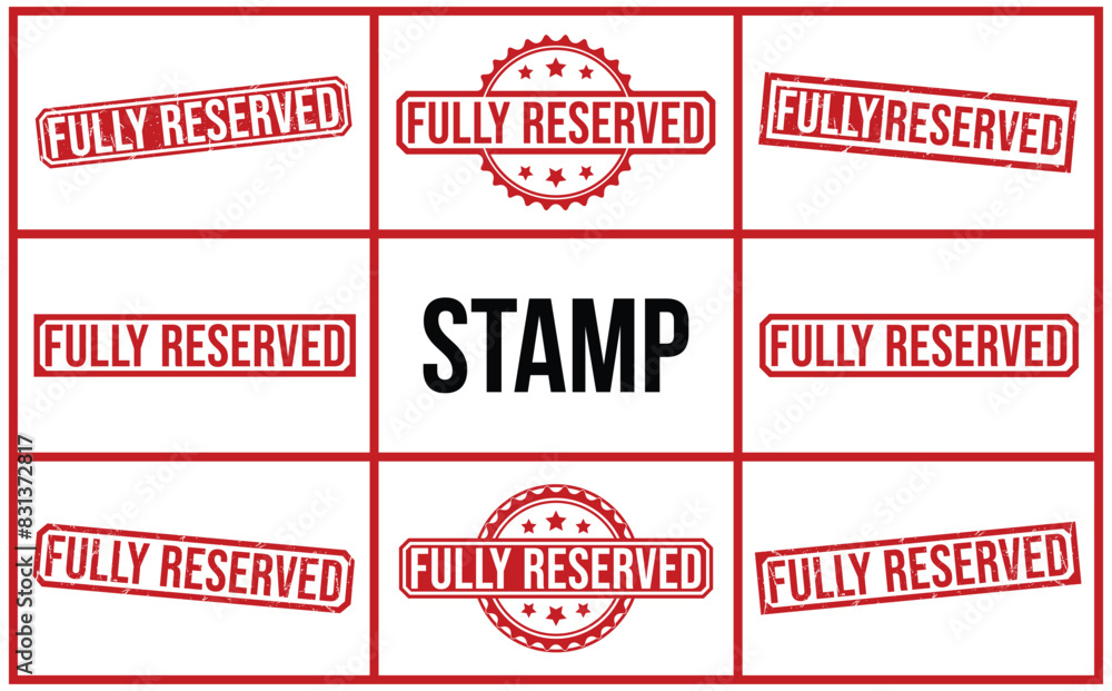 Fully Reserved rubber stamp vector illustration on white background Fully Reserved rubber stamp vector illustration on white background