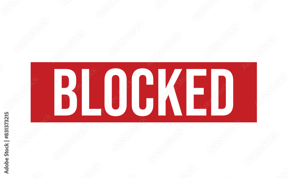 blocked Red rubber stamp on white background. blocked stamp sign. blocked stamp. blocked Red rubber stamp on white background. blocked stamp sign. blocked stamp.