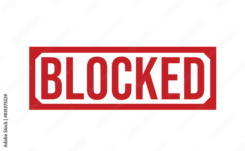 blocked Red rubber stamp on white background. blocked stamp sign. blocked stamp. blocked Red rubber stamp on white background. blocked stamp sign. blocked stamp.