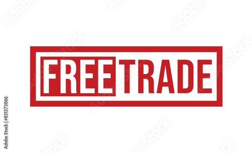 Free Trade rubber stamp vector illustration on white background