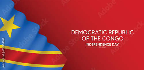 Democratic Republic of the Congo independence day 30 June vector poster