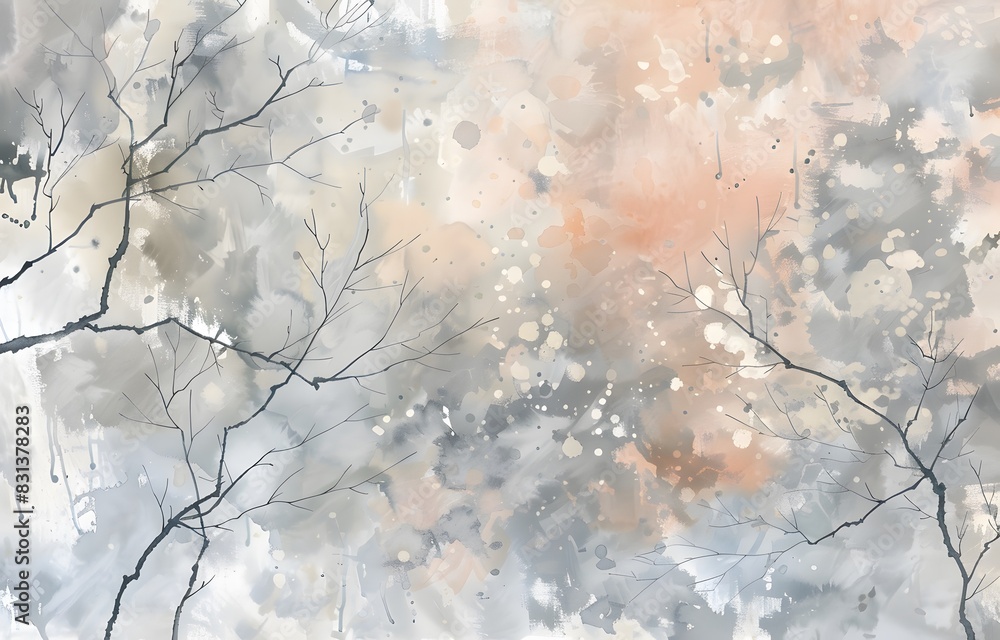 Watercolor Background with Light Gray and Peach Tones Watercolor Background with Light Gray and Peach Tones