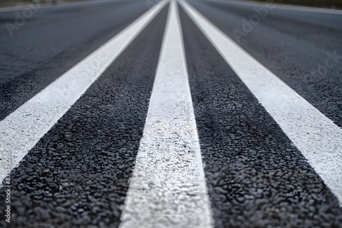 Wallpaper Mural White Lines on Asphalt Road Texture, Top View Torontodigital.ca