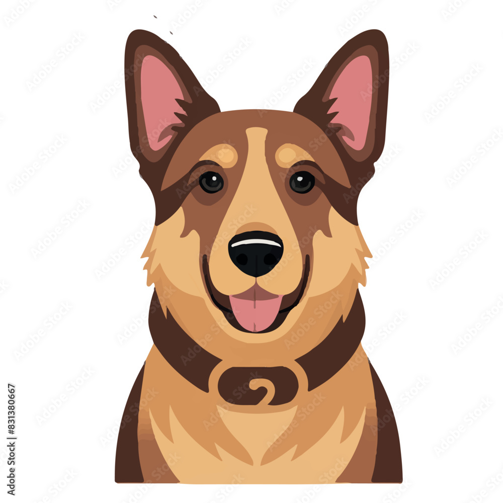 German Shepherd Dog Vector Illustration German Shepherd Dog Vector Illustration