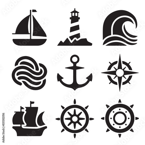 Maritime Elements Vector Set