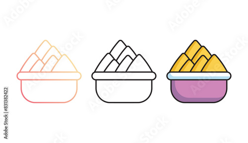 Nuggets icon design with white background stock illustration
