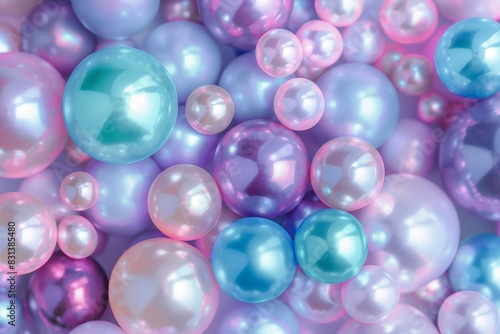 Pastel Pink, Purple, Blue Pearls Background, Various Sizes, Different Styles