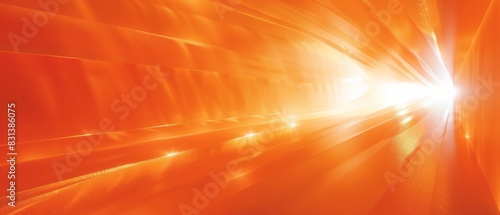 orange light underground tunnel. photo