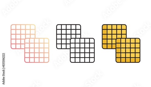 Wafer icon design with white background stock illustration