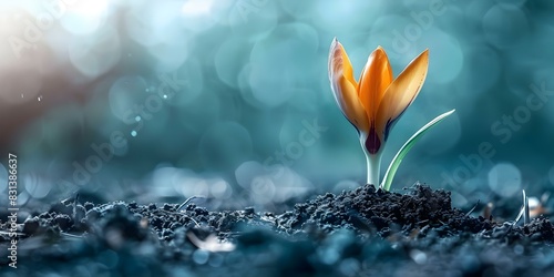 New growth sprouting from the earth nurturing and renewing our world. Concept Renewal of Nature, Growth and Regeneration, Earth's Rebirth, Nurturing New Life, Sprouting New Beginnings