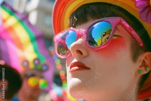 Colorful Reflections at Pride Day Celebration