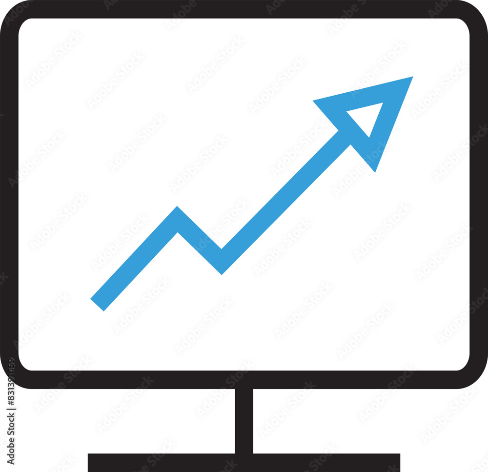 Data Graph on Computer Icon
Data Graph on Computer Icon